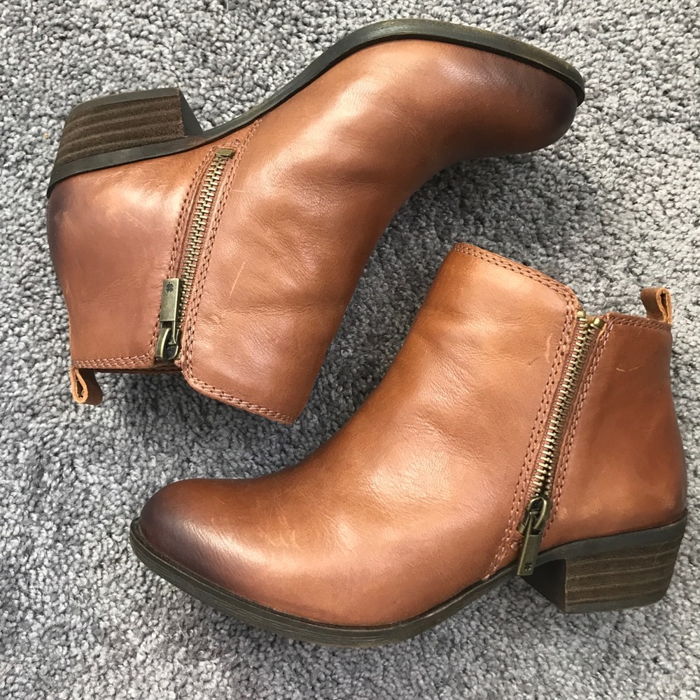Lucky brand Basel bootie: brown leather